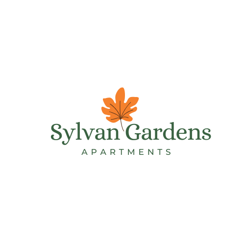 The image is a logo for Sylvan Gardens Apartments.